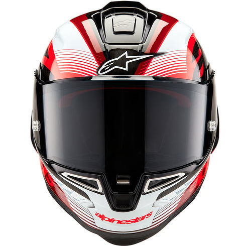 Casco ALPINESTARS Supertech R10 Team Black Carbon / Red / White